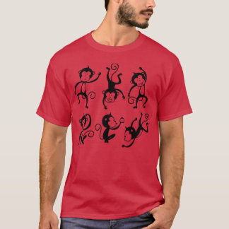 Camiseta Animales divertidos familia de monos