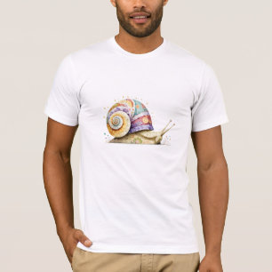 Camiseta Animales divertidos y adorables de caracol colorid