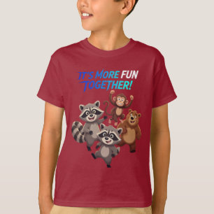 Camiseta Animales Divierten Más a los Niños Juntos
