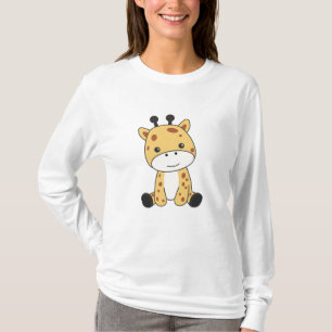 Camiseta Animales dulces de jirafa para niños jirafas zooló