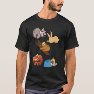 Camiseta Animales durmientes Perro Raccoon Conejo eslovaco
