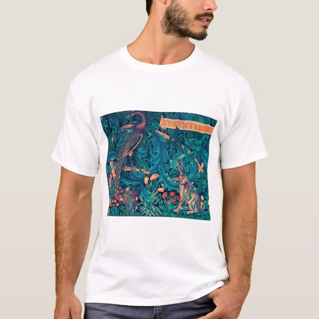 Camiseta Animales en el bosque, William Morris (Anverso)