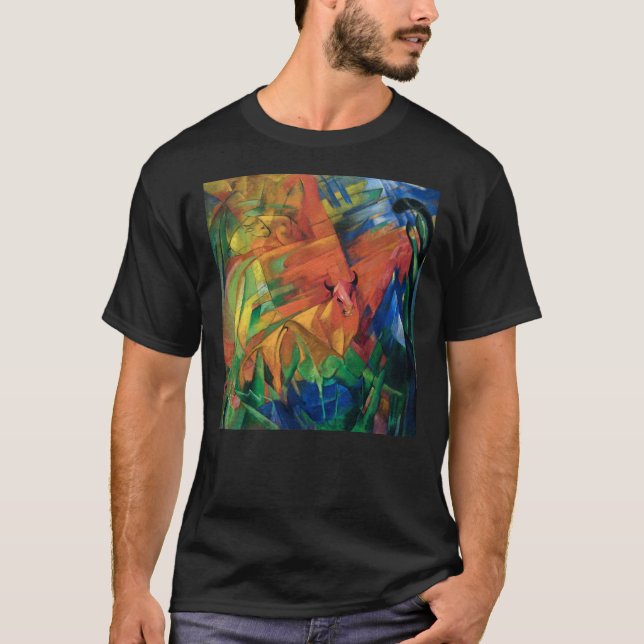 Camiseta Animales En Paisaje (1914) De Franz Marc   (Anverso)