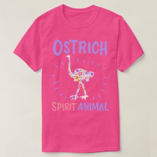 Camiseta Animales espirituales de avestruz 1 (Diseño del anverso)