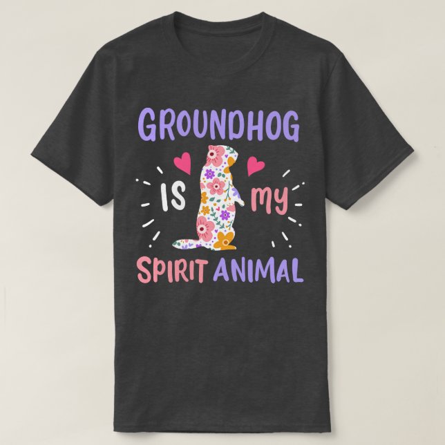 Camiseta Animales espirituales de Groundhog 2 (Diseño del anverso)