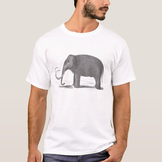 Camiseta Animales extintos del mastodonte del mamut lanoso (Anverso)