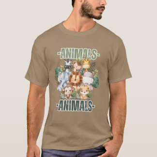 Camiseta Animales familia retro
