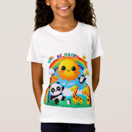 Camiseta Animales felices bajo el arcoiris