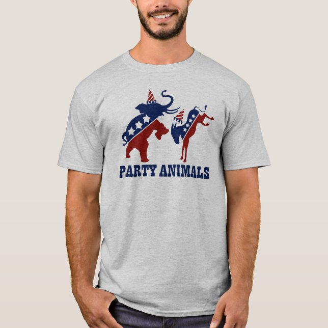 Camiseta Animales fiestas (Anverso)