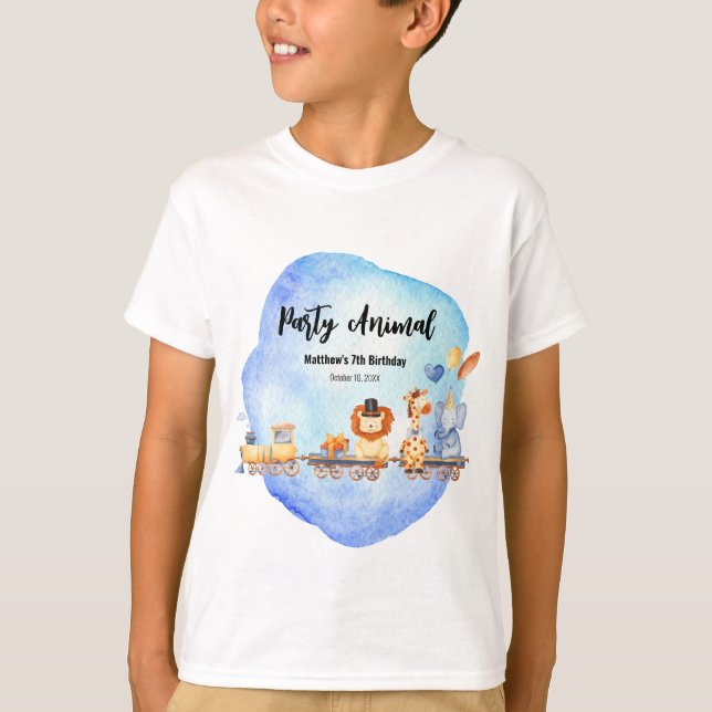 Camiseta Animales fiestas en la fiesta de cumpleaños de la  (Anverso)