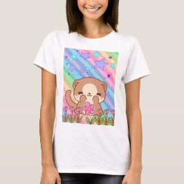 Camiseta animales, flores, colorido