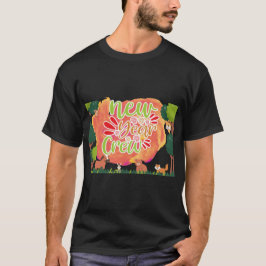 Camiseta Animales forestales de la tripulación de Año Nuevo