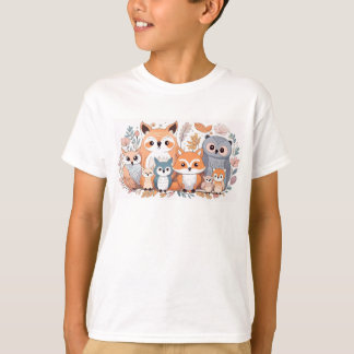 Camiseta Animales forestales - Fox y Owl