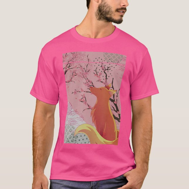 Camiseta Animales forestales Sakura Vida silvestre Blos de  (Anverso)