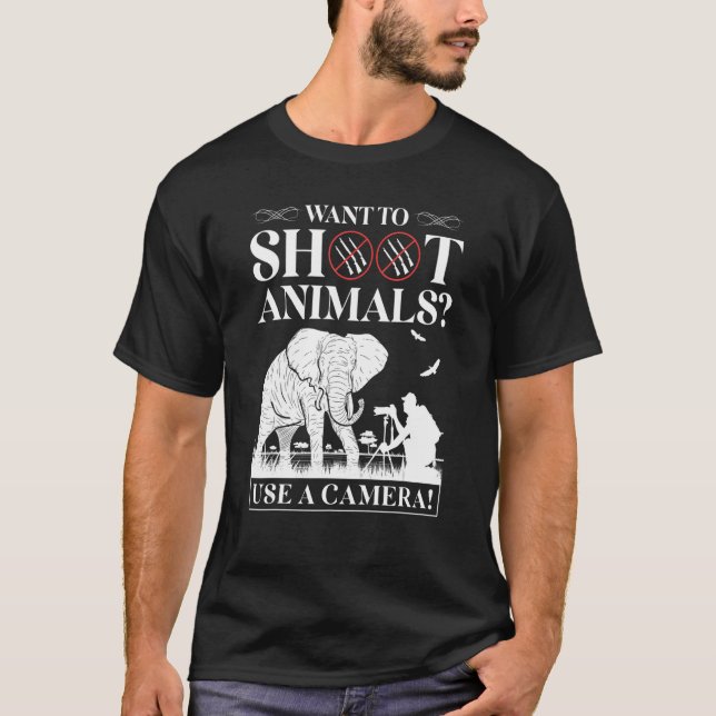 Camiseta Animales fotógrafos de vida silvestre en protesta  (Anverso)
