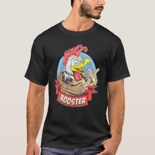 Camiseta Animales - Gallo O Pollo Sonriente Lindo Con Cara