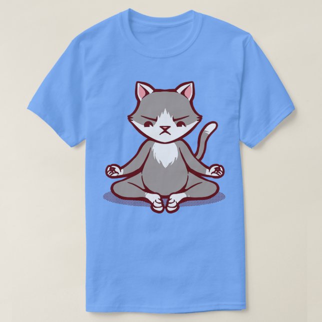 Camiseta Animales gatos meditan budismo zen por tobe Fonsec (Diseño del anverso)