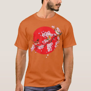 Camiseta Animales japoneses de observación de aves Sakura c