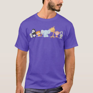 Camiseta Animales Kawaii Chicas Mujeres Elefante Conejo Jir