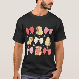 Camiseta Animales Kawaii Lindos Y Lazos Coquette Rosados Es