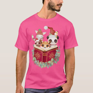Camiseta Animales leen el cuento de Navidad en friso navide