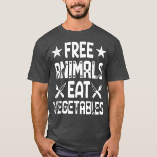 Camiseta Animales libres comen verduras Gratis Rescatador d