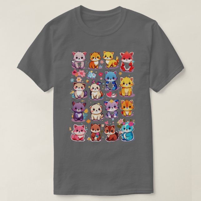 Camiseta animales lindos (Diseño del anverso)
