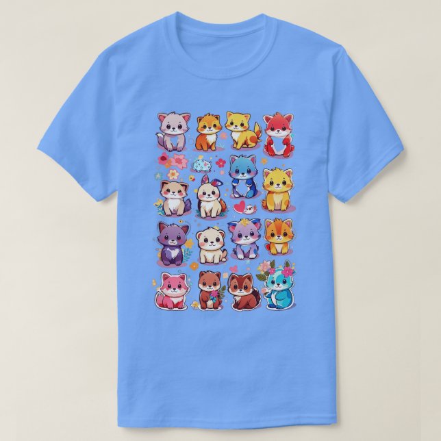 Camiseta animales lindos (Diseño del anverso)