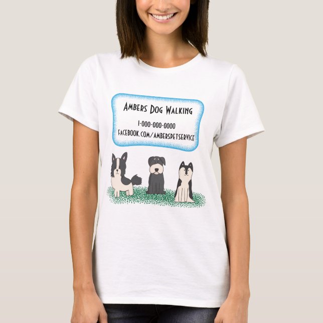 Camiseta Animales lindos de los perritos del servicio del (Anverso)