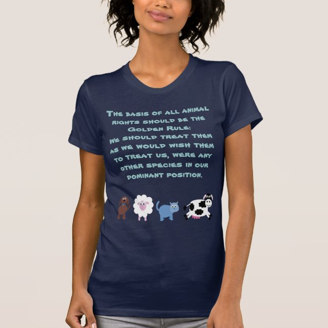 Camiseta Animales lindos del dibujo animado de la norma de (Anverso)