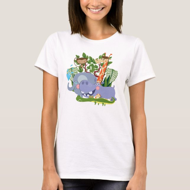 Camiseta Animales lindos del safari (Anverso)