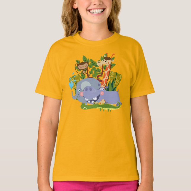 Camiseta Animales lindos del safari (Anverso)