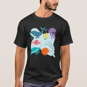 Camiseta Animales marinos de carne de ballena Pescado de pe