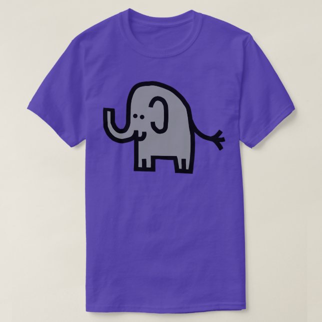 Camiseta Animales mínimos Elefante Gris Ultimate SPortrait (Diseño del anverso)