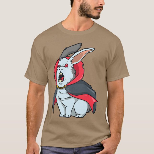 Camiseta Animales Monstruos Conejo Vampiro retro (Anverso)