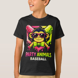 Camiseta Animales Niño Mono Divertido con Gafas de Sol de B