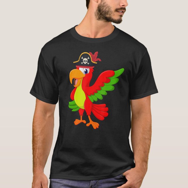 Camiseta Animales piratas de loro (Anverso)