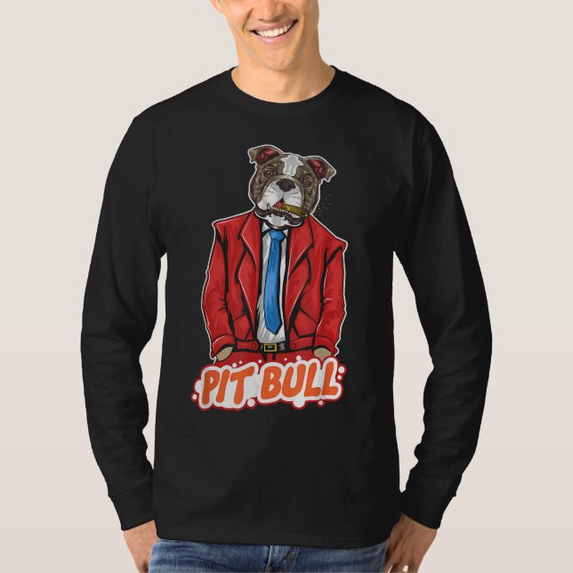 Camiseta Animales Pit Bulldog Boss Bodyguard (Anverso)