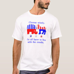Camiseta Animales Políticos Elija con Cuidado