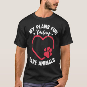 Camiseta Animales por gente activista animal rescatan a la