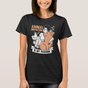 Camiseta Animales por gente activista animal rescatan a la 
