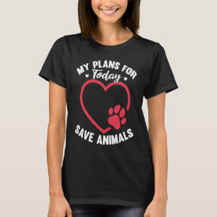 Camiseta Animales por gente activista animal rescatan a la 
