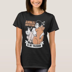 Camiseta Animales por gente activista animal rescatan a la