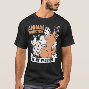 Camiseta Animales por gente activista animal rescatan a la