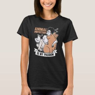 Camiseta Animales por gente activista animal rescatan a la 
