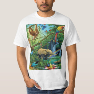 Camiseta Animales que viven juntos tiran almohada