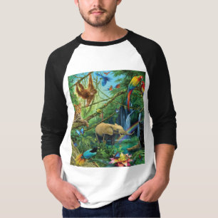 Camiseta Animales que viven juntos tiran almohada
