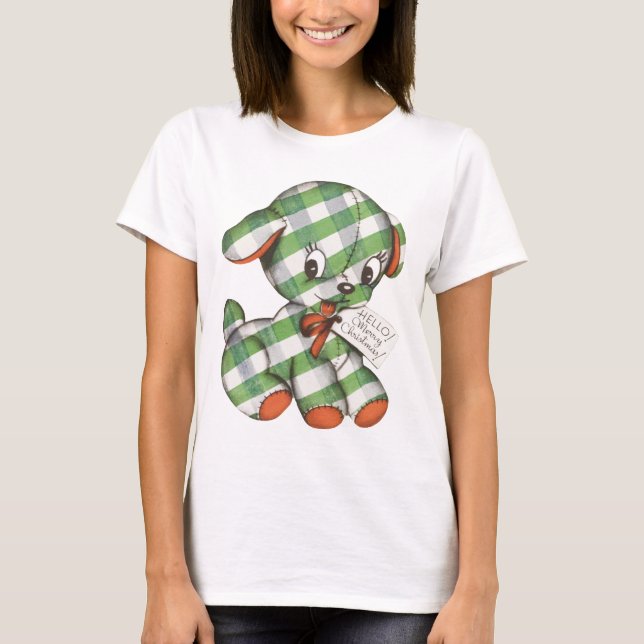 Camiseta Animales rellenos de porcino de Gingham Puppy (Anverso)