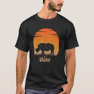 Camiseta Animales Rinocerontes Calientes En La Montaña En L