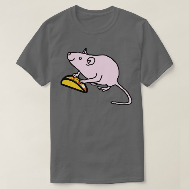 Camiseta Animales rosados con rata comestible obtuvieron ta (Diseño del anverso)